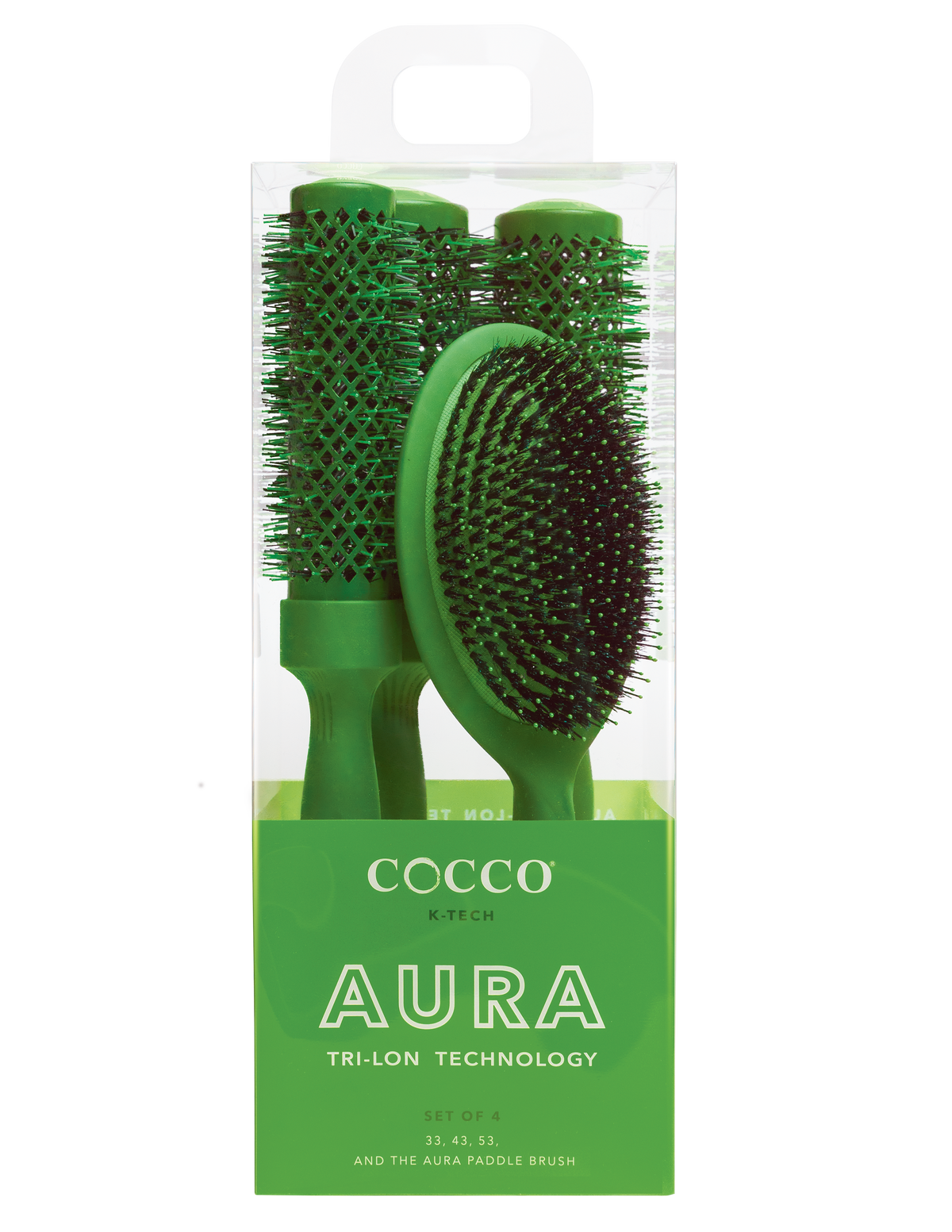 Cocco AURA 4-piece brush gift set in Green