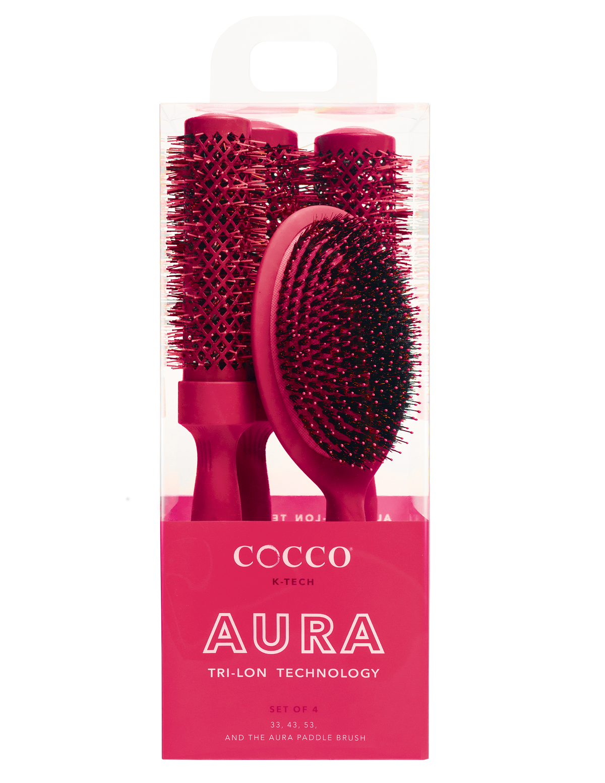 Cocco AURA 4-piece brush gift set in Pink