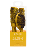 Cocco AURA 4-piece brush gift set in Yellow