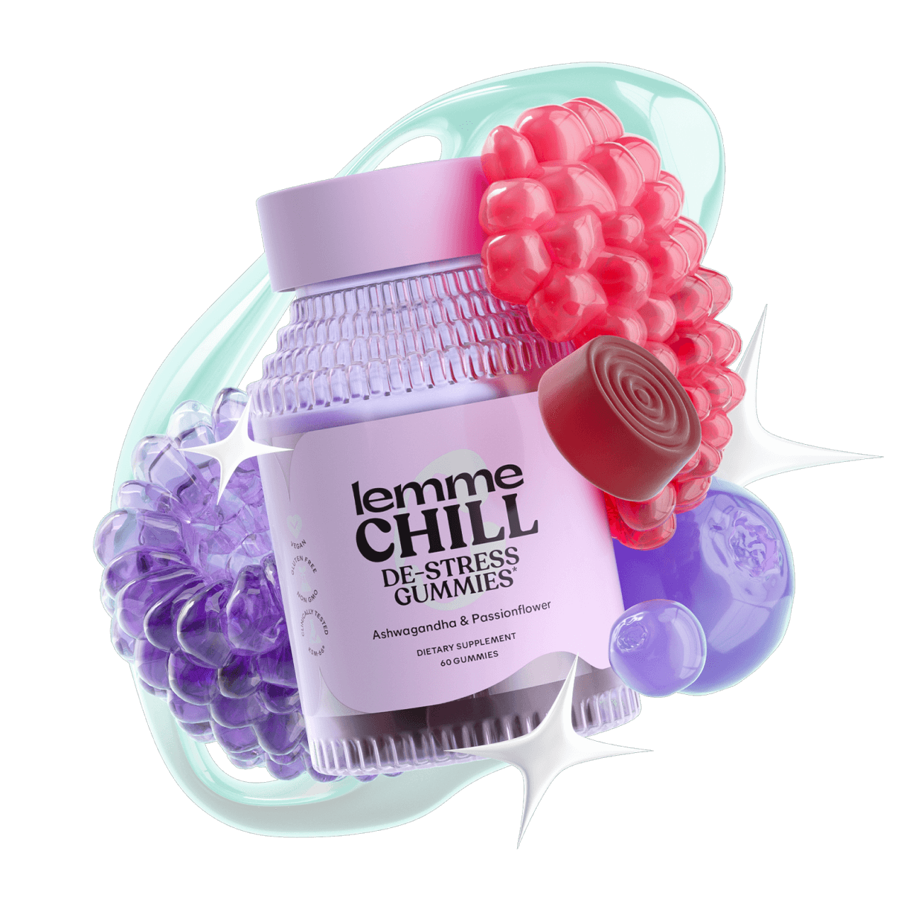 Lemme CHILL De-Stress Gummies (60 Gummies)