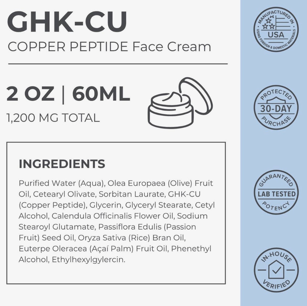 Neurogan GHK-Cu Copper Peptide Face Cream (60ml)
