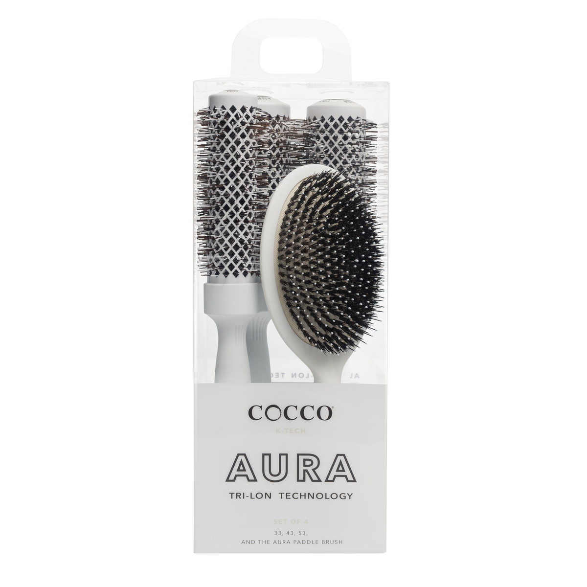 Cocco AURA 4-piece brush gift set in White